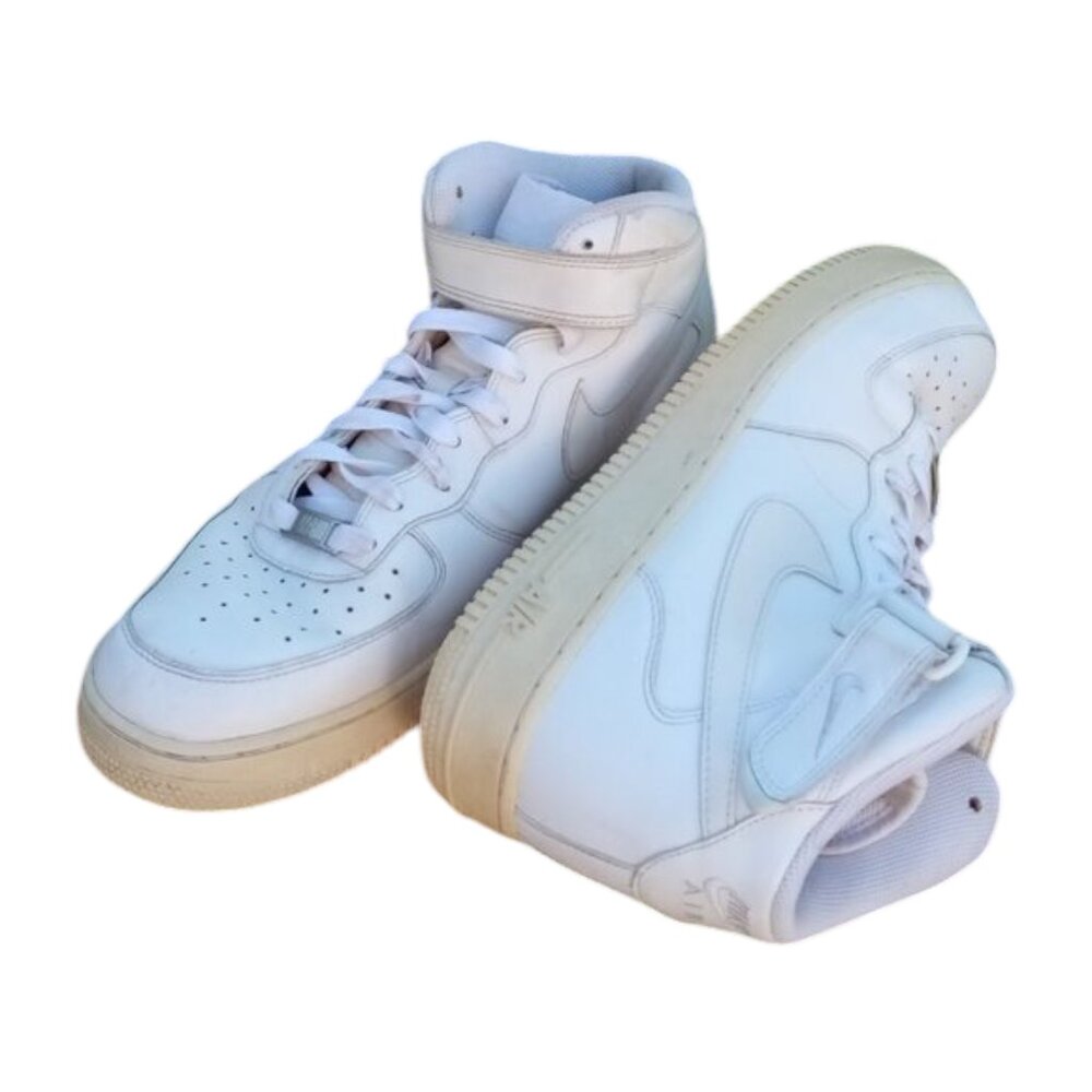 Nike Air AF-1 white sneakers sz 10 1/2 - Picture 15 of 16